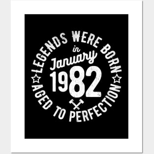 Legends Were Born in January 1982 Posters and Art